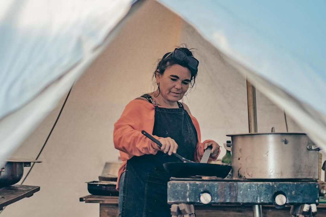 cocina con algas en Camarones