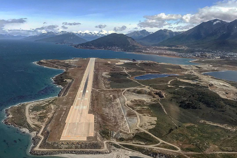 aeropuerto ushuaia vista aerea