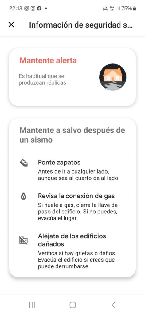 Imagen que recibieron los vecinos de Río Turbio por el sismo en la cuenca carbonífera