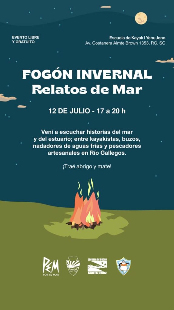 fogata en Río Gallegos