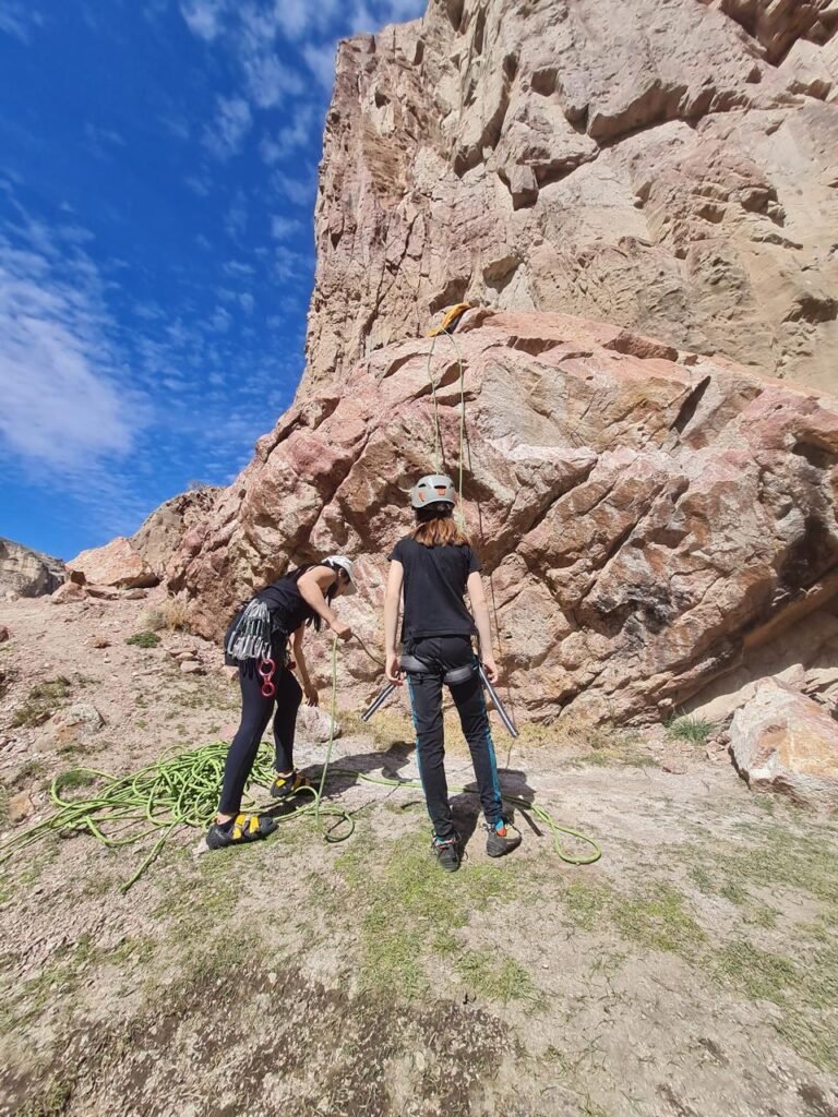 bautismo de escalada Cañadón Caracoles