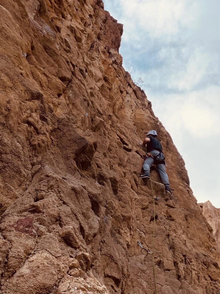 bautismo de escalada Cañadón Caracoles