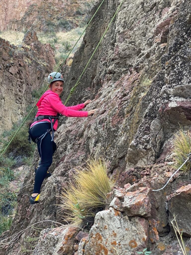 bautismo de escalada Cañadón Caracoles