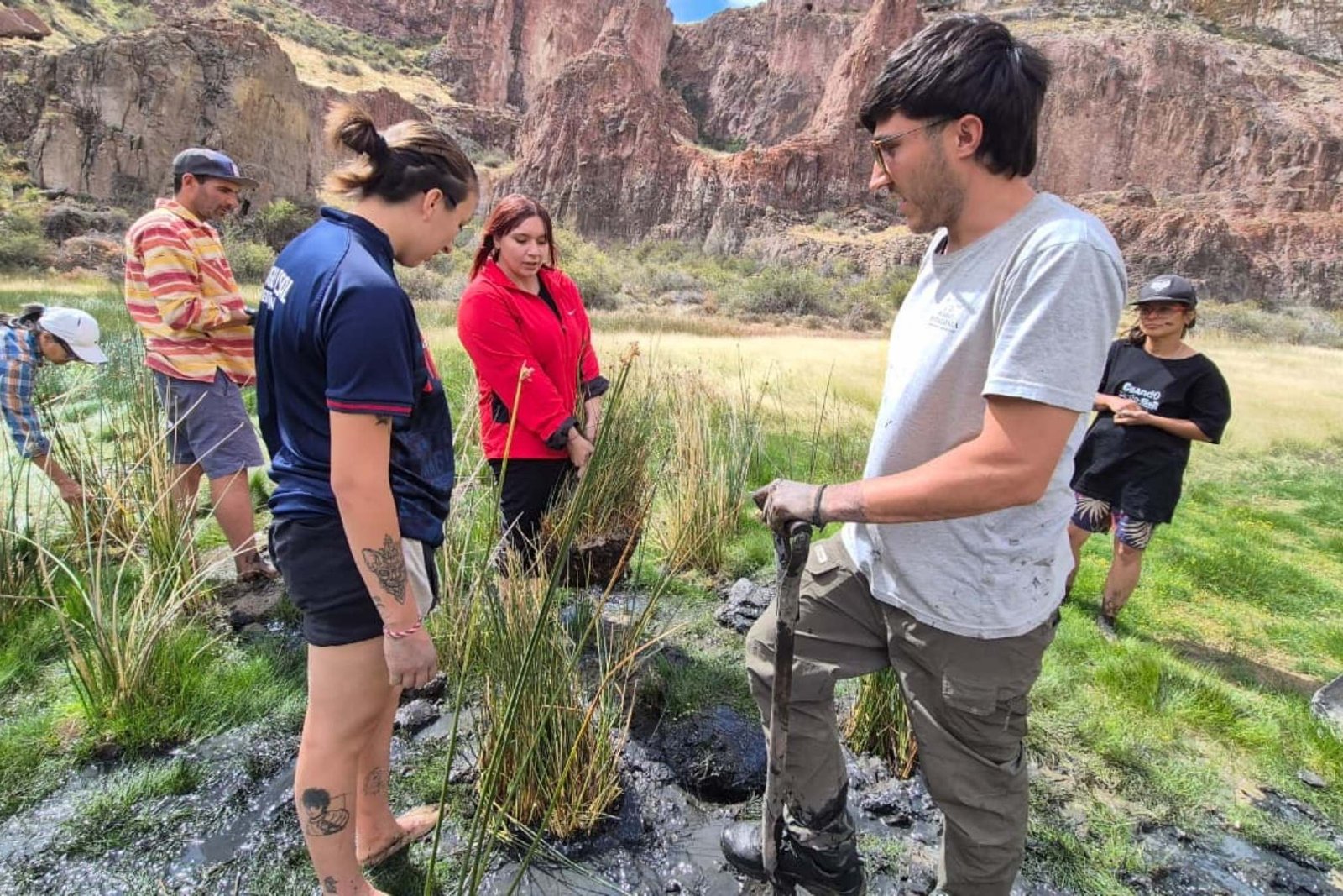 humedales en el Cañadón Caracoles