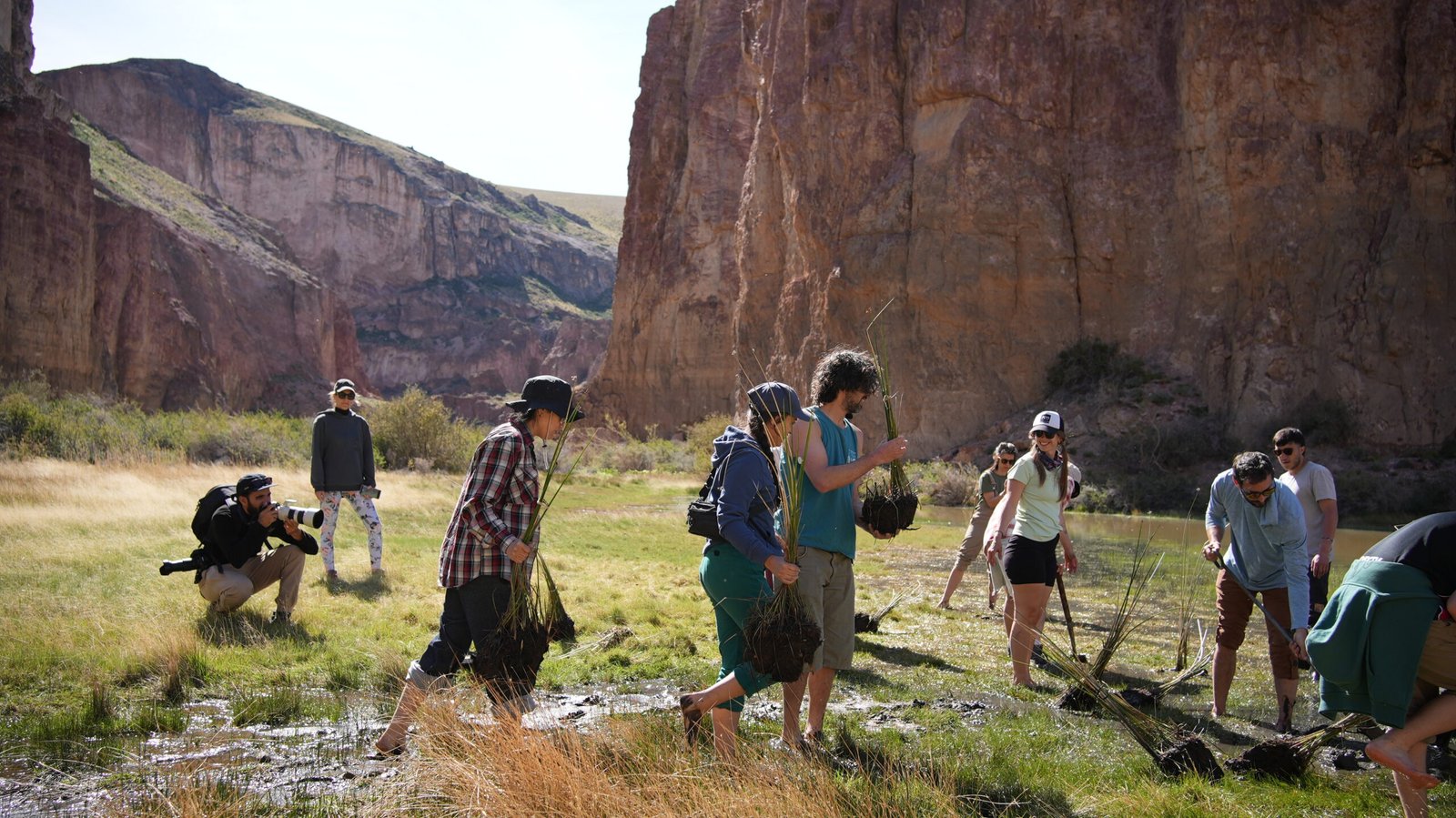 humedales en el Cañadón Caracoles