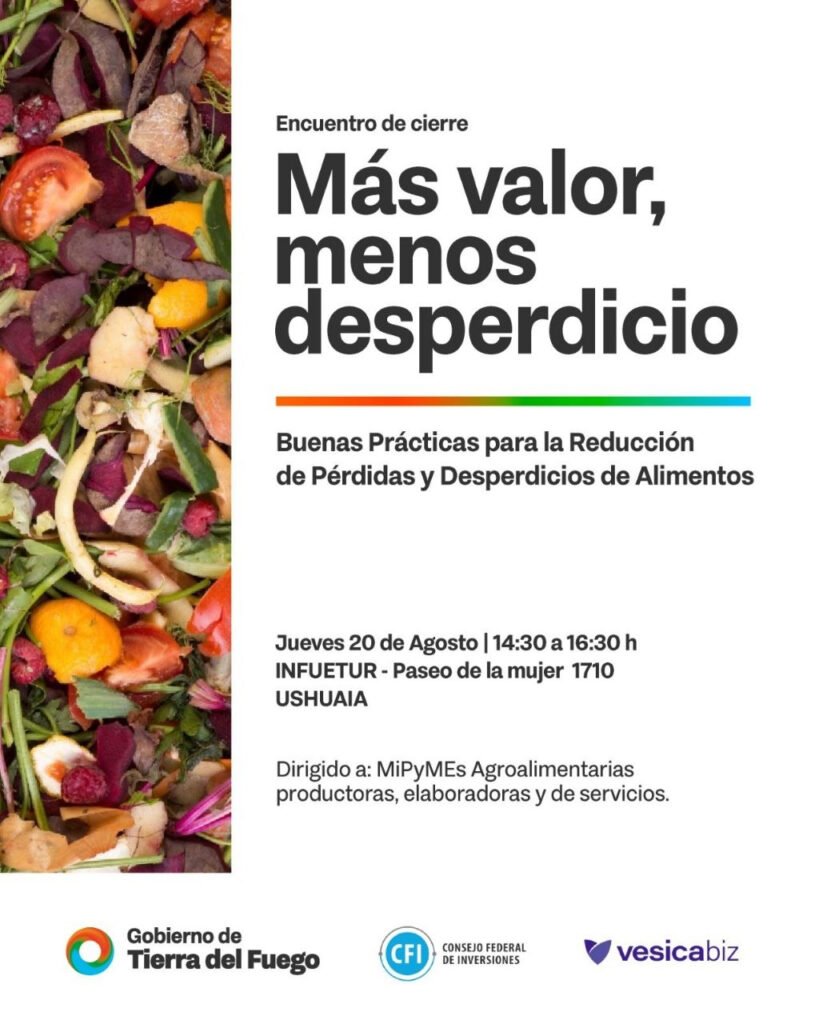 Capacitación del programa para reducir pérdidas y desperdicios de alimentos en Tierra del Fuego